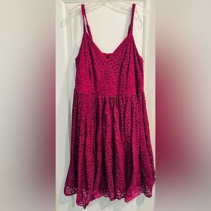 Torrid Burgundy Fit and Flare Sleeveless Cocktail Dress